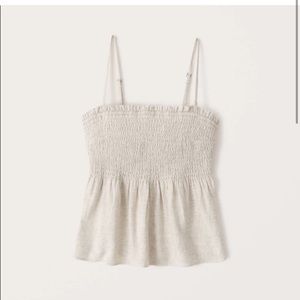 Abercombie Smocked Linen Cami